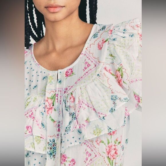 LoveShackFancy Amora Top Medium in Magic Light  Revolve - Picture 3 of 14